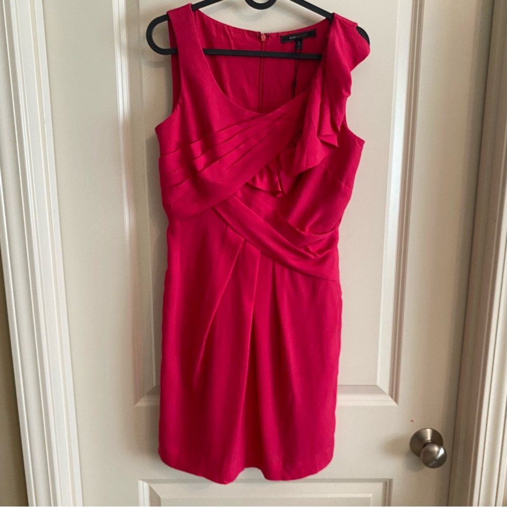 NWT BCBCMaxAzria Silk Pink Cocktail Dress